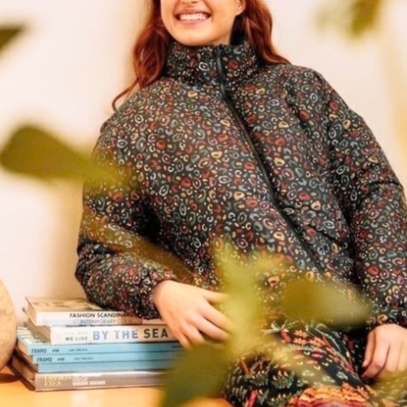 Farm Rio NWT Borogodo Reversible Metallic Quilted Patchwork Puffer Coat Jacket - Picture 3 of 17